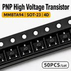 50PCS MMBTA42 MMBTA92 MMBTA44 MMBTA94 SOT-23 SMD High Voltage NPN PNP BJT Transistor 1D 2D 3D 4D Marking Code