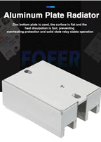 10A SSR 25A Solid State Relay 40A Output 3-32VDC 24-480VAC 220V Single Phase DC TO AC 40A Relay SSR HeatSink SSR 40DA