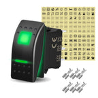 12V 20A White Lens Led Rocker Switch SPST / DPDT / Latching ON-OFF / Momentary (ON)-OFF-(ON) For Carling Switch Replace