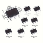 70pcs kit Voltage Regulator Kit AMS1117 1.2V/1.5V/1.8V/2.5V/3.3V/5.0V/ADJ lm1117 AMS1117-1.2 AMS1117-1.8 AMS1117-2.5 AMS1117-3.3