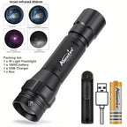 IR 850nm&940nm Latest Infrared Chip LED Zoom Night Vision Infrared Fill Light Tactical Hunting Zoom Flashlight IR Lighting Light