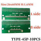 10PCS FFC/FPC Adapter Plate 0.5 to 2.54MM 4P/6P/8P/10P/12P/14P/15P/16P/20P/24P/26P/30P/32P/34P/36P/40P/45P/50P/52P/60P/80P/96P