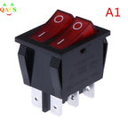 RK1-23 Oil Heater Switch ON/OFF  Rocker Switch 250V/16A With Double Buttons 1Pcs