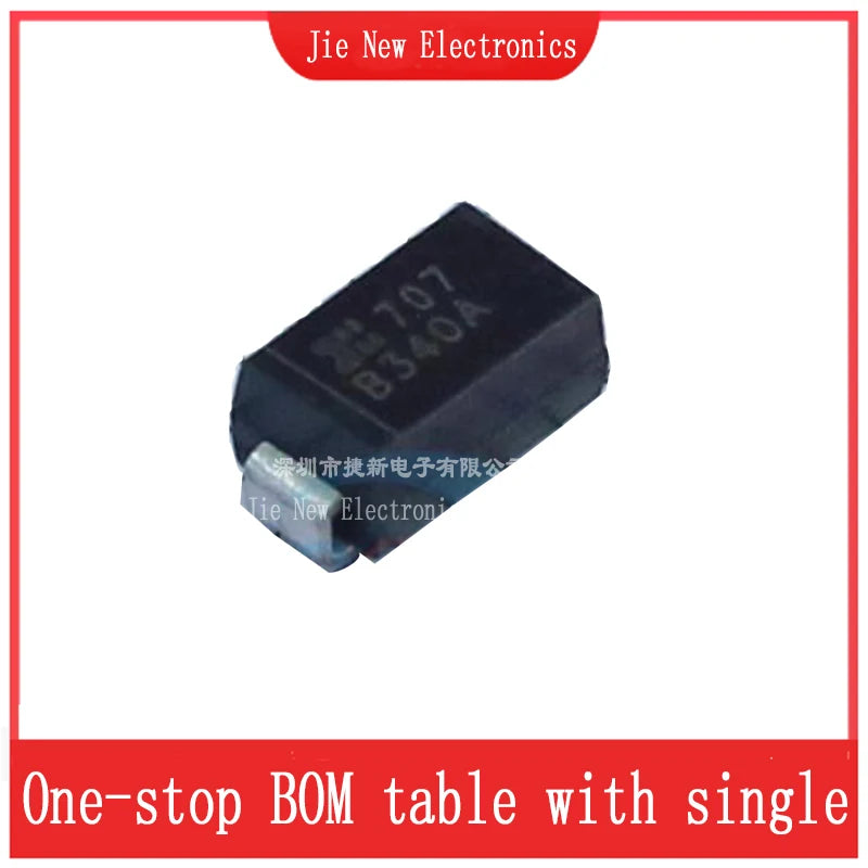 10PCS/100PCS SMD Schottky Diode B340A-13-F B2100A B220A B230A B240A-13-F B260A-13-F B320A B330A  B350A B360A-13-F B1100 DO-214AC