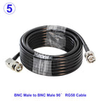 1Pcs RG58 BNC Male/Female to BNC Male/Female Connector 50 Ohm RG-58 RF Coax Coaxial Cable Wire Pigtail Jumper Extension Cord