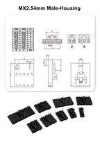 10Set(20PCS) MX2.54 Dupont Connector Housing With Lock Buckle 2.54mm Pitch Single Row 2P/3P/4P/5P/6P/7P/8P/10P/12P Docking Shell