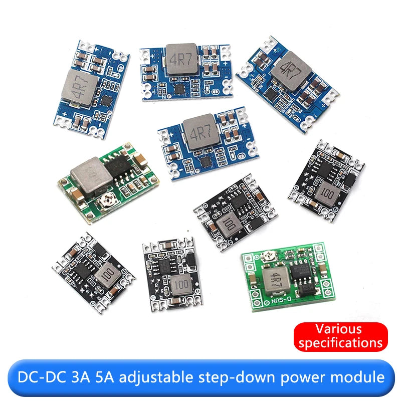 3A 5A DC-DC Buck Step-down Power Supply Module 3.3V 5v 9V 12V Fixed Output High-Current mini560 MP1584EN Adjustable Power
