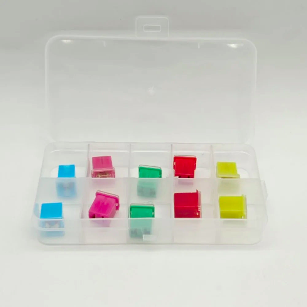 10pcs Box Jcase Fuse kit 20A/30A/40A Square Jcase Fuses Low Profile Box Shaped Fuse fusible for SUV Cars Trucks Boats Automotive
