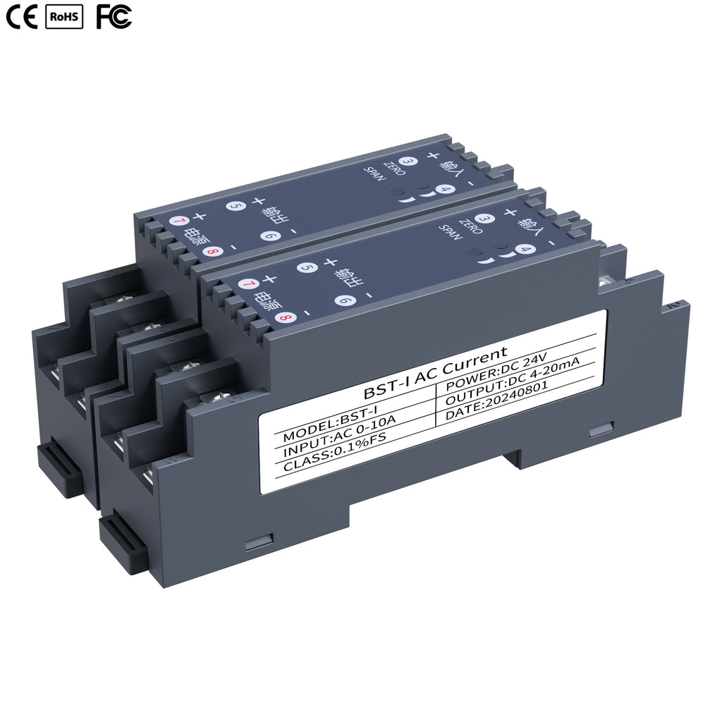 10A 15A 20A AC Input 0-10V 0-5V 1-5V Output Strong Anti-interference Current Signal Converter 4-20mA AC Current Transducer