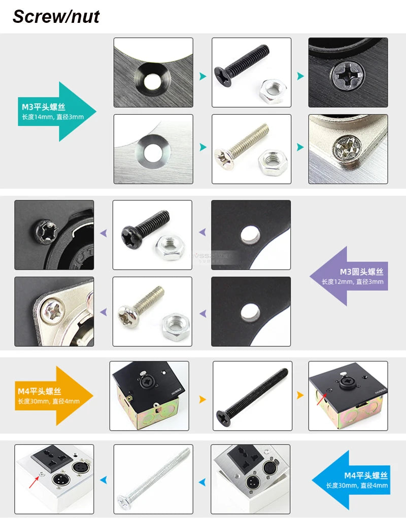 D Type RCA Female Jack YS367A Mounting Module Solder Socket AV Audio Video Connector for DVD Panel