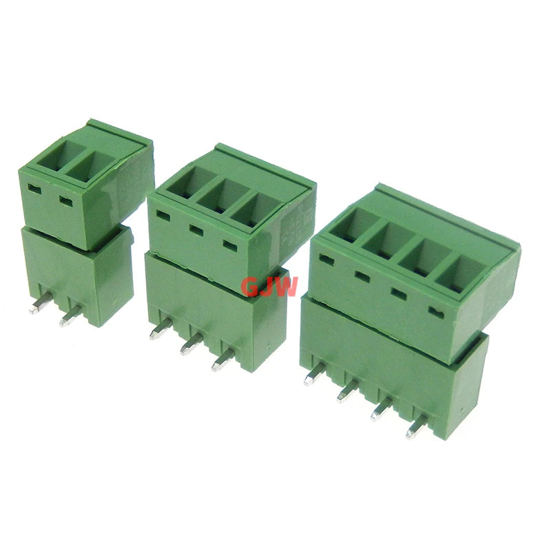 Pitch 5.08mm 2/3/4P Screw Plug-in PCB Terminal Block 2EDGK 2EDGRC Close Corner Male/Female Pluggable Connector 5/10Pcs