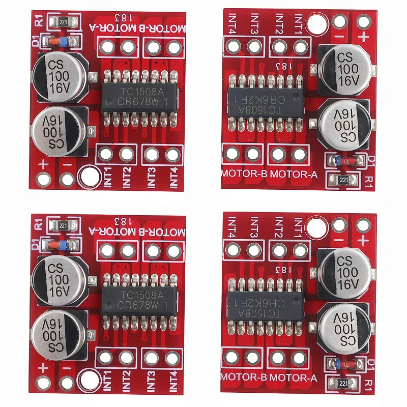 1-20pcs  Mini L298N 2-channel Motor Drive Module Stepper Motor Smart Car Robot Breadboard Peltier High Power