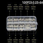100Pcs  Fast-blow Glass Tube Fuses 5*20 Household Fuses Car Glass Tube Fuses Assorted Kit 5X20 with Box Fusiveis 0.1A-30A