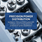 125A/250A Din Rail Terminal Block Distribution Box, 1 In 4/6 Out Power Junction Box, 10/16mm² Wire Connector for Circuit Breaker