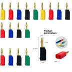 40Pcs 2MM Stackable Banana Plug Soldered Electrical Connector with Socket Jack for DIY Use