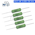 5PCS Wire Wound Resistance RX21 6W 0.05R 0.1R 1R 2R 5.1R 10R 27R 39R 47R 51R 68R 100R 150R 390R 470R 510R 820R 10K 15K Resistor