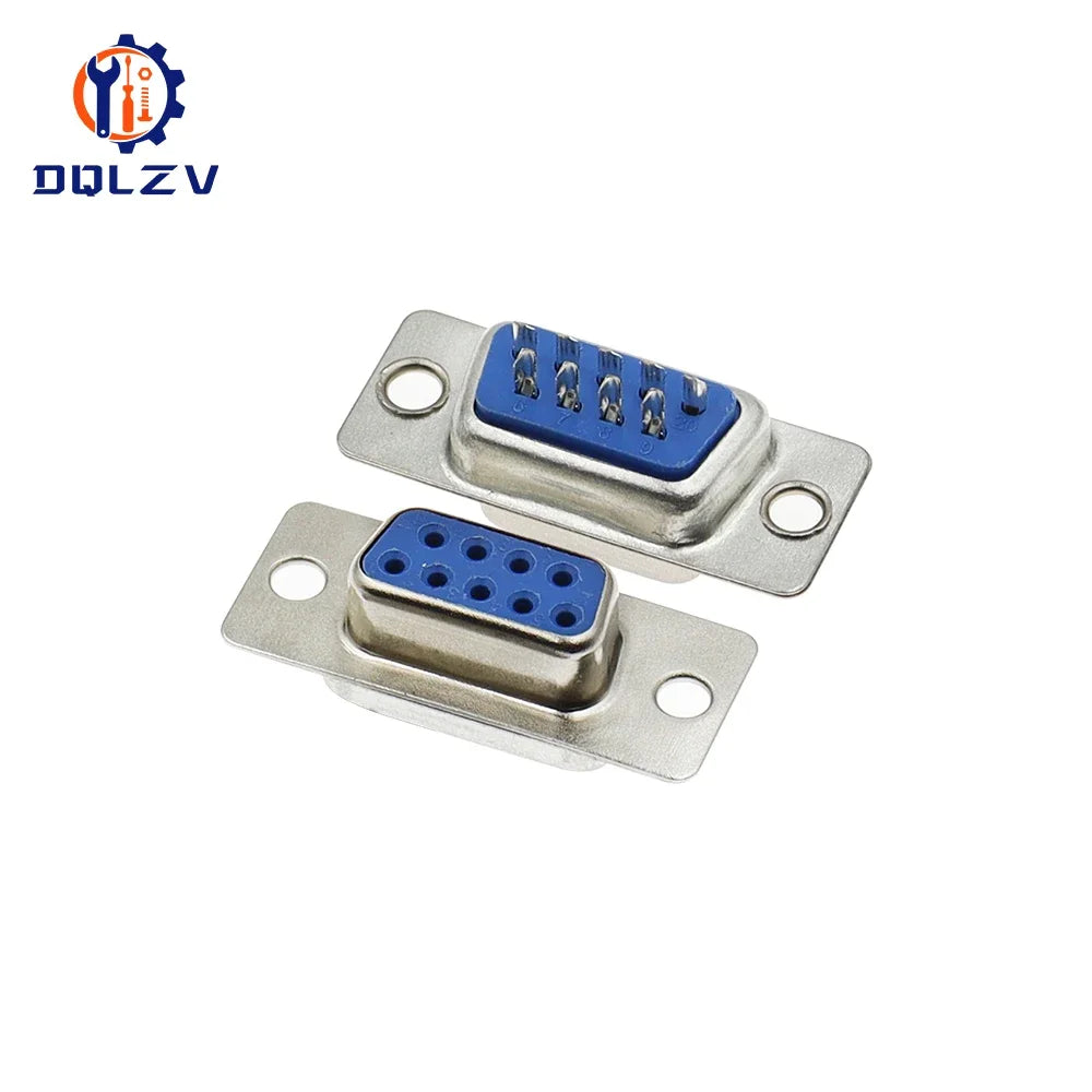 5PCS D-SUB 9 15 25 37 Pin Male Female Solder Type Connector DIP Straight Mount Serial Port Adapter 2 Rows DB9 DB15 DB25 DB37