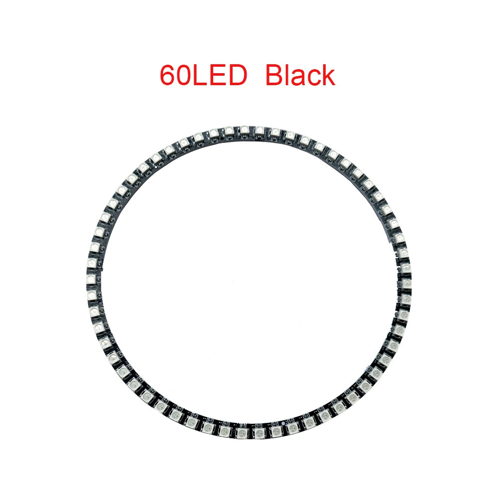 WS2812B Addressable Led Pixel Ring 8/16/24/35/45/60Leds WS2812 5050 RGB Led Diode Ring Color IC Built-in LED