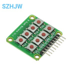 1-10pcs 2x4 / 4x2 Matrix Keypad Module, 8 Push Button Keyboard for MCU Arduino Raspberry Pi External Input Expansion