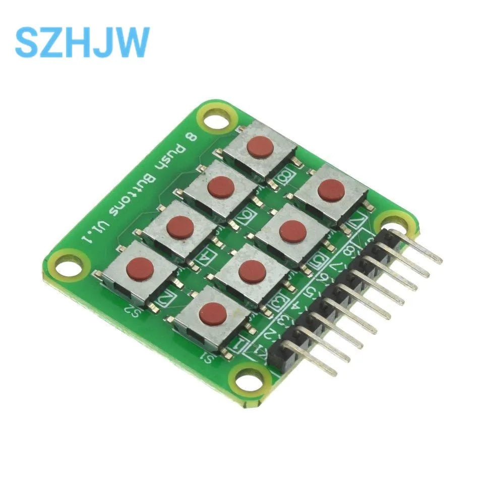 1-10pcs 2x4 / 4x2 Matrix Keypad Module, 8 Push Button Keyboard for MCU Arduino Raspberry Pi External Input Expansion