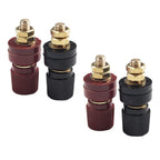 2pairs M6 Thread Screw Terminal High Current Binding Post Insulating Plastic Brass Binding Post Terminal Connector For Welding