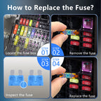 300/180/100pcs 32V Car Blade Fuse Assortment Kit Auto Truck Automotive Standar Mini Fuse Mixed Motorcycle Circuit Fuse With Box