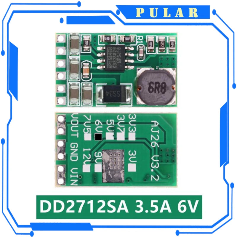 PLR 4.5V-27V to 3V 3.3V 3.7V 5V 6V 7.5 9V 12V DD2712sa 3.5A DC-DC Converter Module Buck Step-Down Voltage Regulator Board