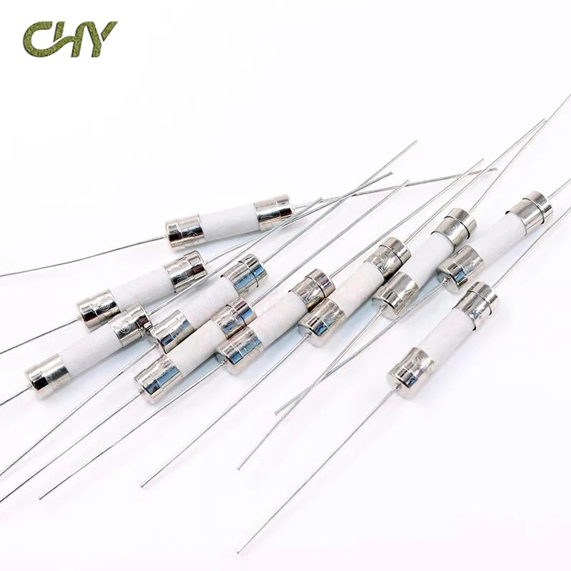 10-200Pcs 5x20mm Ceramic Fuse With Pins Fast Blow Time Delay 250V F/T0.5A 1A 2A 3.15A 4A 5A 6.3A 7A 8A 10A 12A 15A 20A 25A 30A
