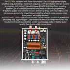 YJCO 300W×2 TPA3255 HIFI Digital Amplifier Bluetooth 5.1 SBC AAC APTX HD Decoder Bass Treble Control for Home Theater D325B