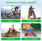 Extractme Tire Pressure Monitoring System Colorful Display Wireless TPMS Motorcycle Solar Charge Tyre Temperature Alarm Sensor