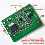 12V TTP223 Touch Control Module Capacitive Touch Switch Momentary Latching Mode For Relay Drive