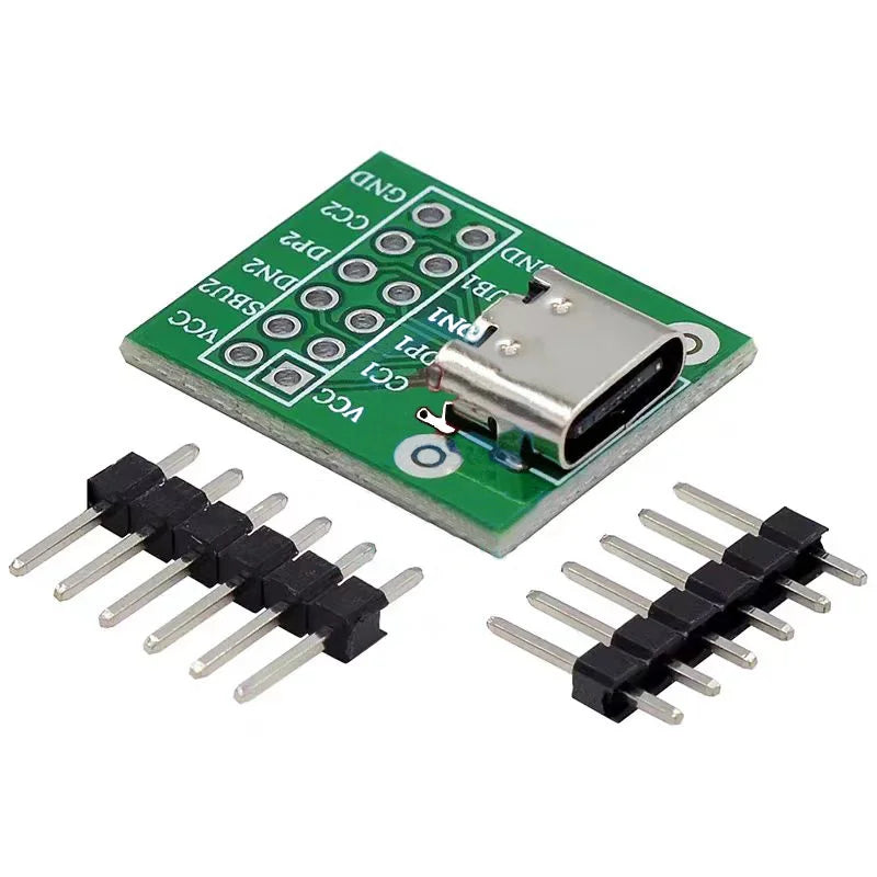 5PCS TYPE-C USB to Pin DIP Female B-Type Adapter Plate Soldered Female TYPEC Send Pin