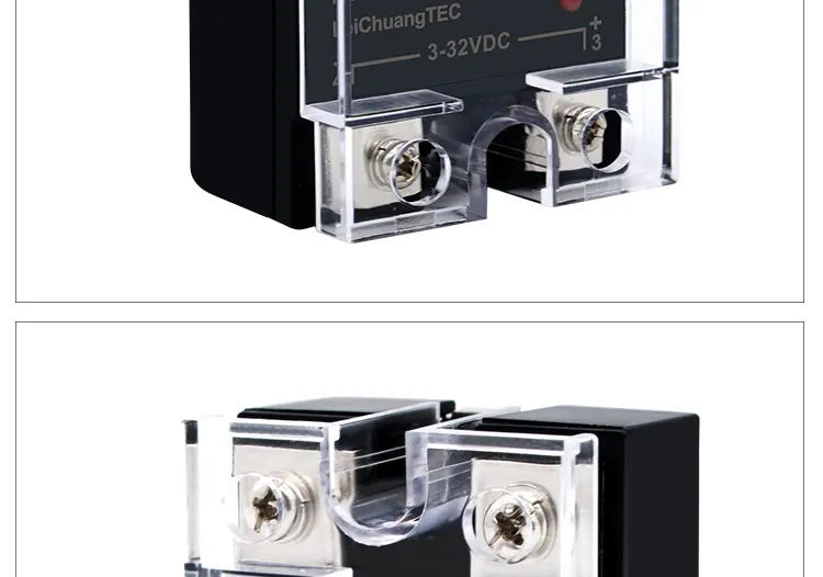 LCTC SSR Solid State Relay 10A 25A 40A 60A 80A 100A 120A 200A 240A Single Phase Control Relay DC TO AC DC TO DC AC TO AC 3-32VDC