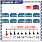 3-24V 8 Bit Blue/Red Common anode/cathode LED indicator Module Breadboard starter kit Board for MCU ARM 3d printer UNO MEGA2560