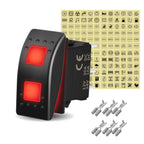 12V 20A White Lens Led Rocker Switch SPST / DPDT / Latching ON-OFF / Momentary (ON)-OFF-(ON) For Carling Switch Replace