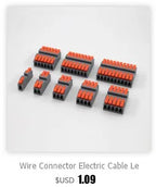 Wire Connector 222-412 2 Pin Splicing Terminal Blocks Led Strip Lighting Electric Quick Connectors Mini Conductor Rail Conector