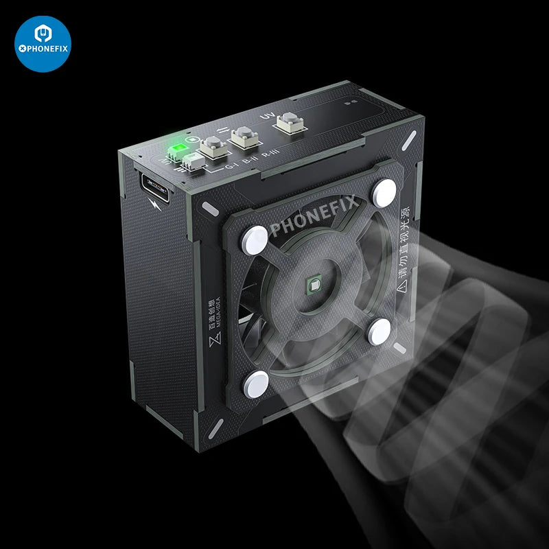 Qianli MEGA-IDEA Turbo Cooling UV Curing Fan Fume Extractor For Mobile Phone Motherboard PCB Weld Repair Heat Dissipation Tools
