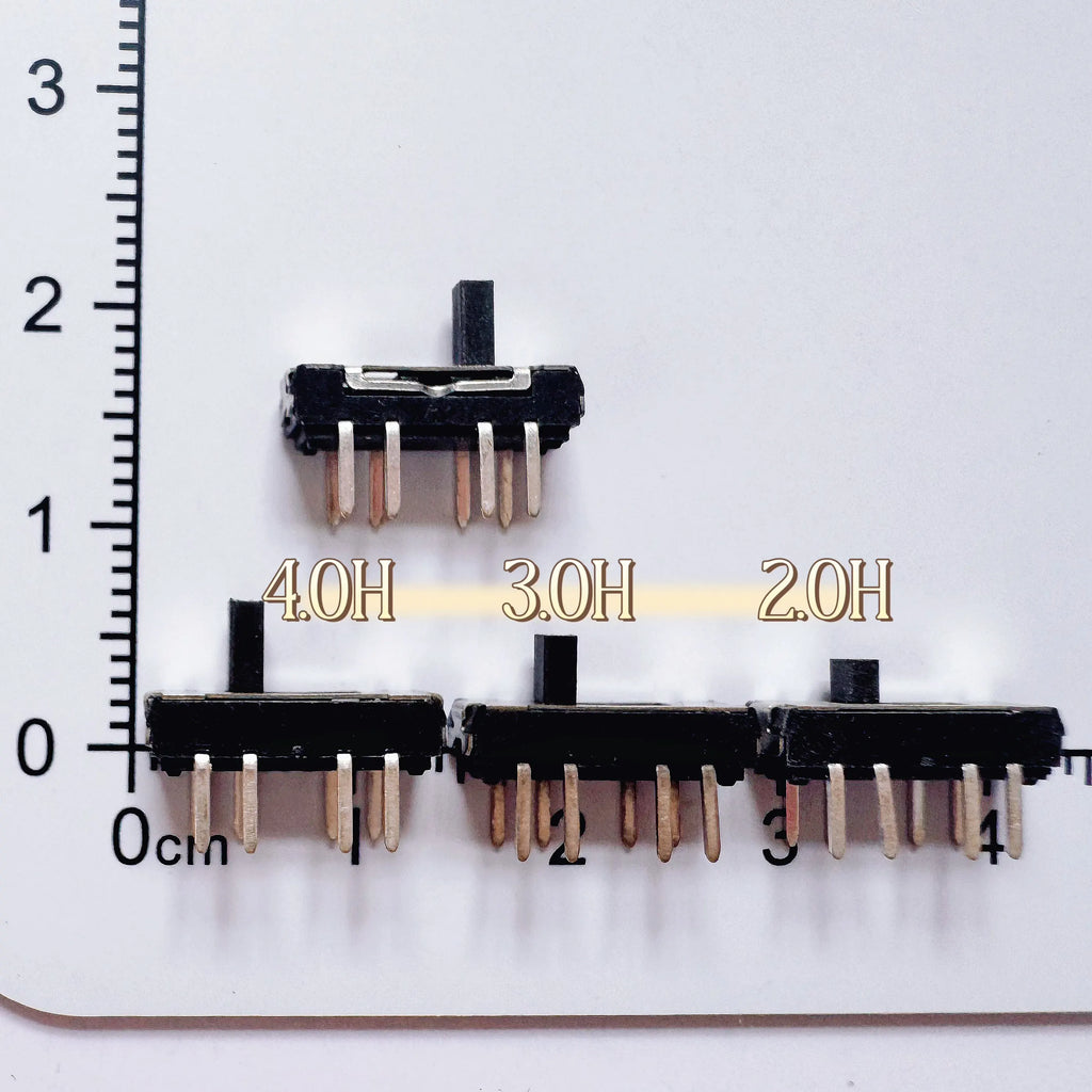 20PCS 8Pin DIP Mini Slide Switch 3Position Micro Toggle Switch 2P3T 13x3.5mm H=2/3/4mm Vertical Slide Switch MSS-23D18