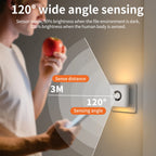 220V Led Night Light with EU Socket Motion Sensor Plug into Wall Lamp Warm White Ambient Light for Toilet Staircase Bedroom