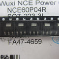 10Pcs/Original Genuine Nce60P04R Sot-223 P-Channel 60V 4.3A Enhancement Mode Power Mosfet Field Effect Transistor