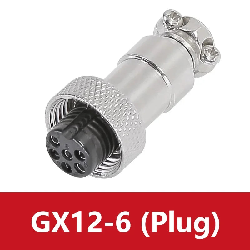 5/20PCS GX12 Connector 2/3/4/5/6/7 Pin Aviation Socket  Plug Docking Connector Male  Female Circular Connector 12mm