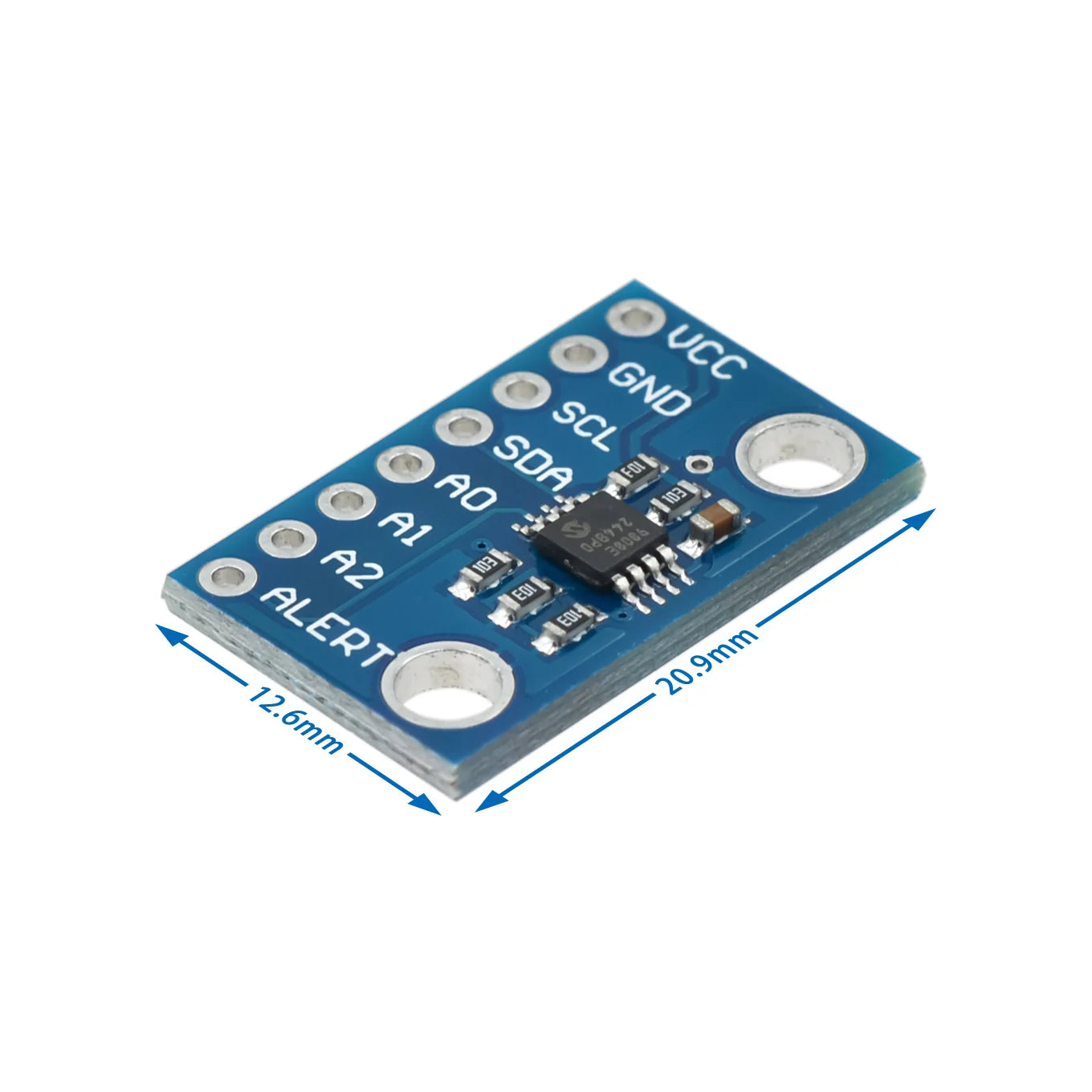 MCP9808 high-precision I2C temperature sensor has a resolution of ±0.25°C /0.0625°C