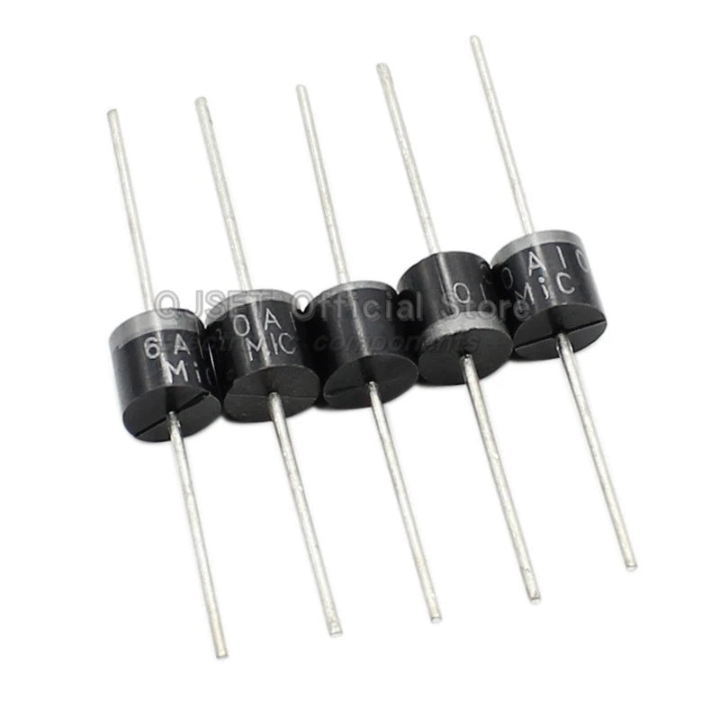 20pcs 6A10 10A10 20A10 30A10 DIP Rectifier Diodes 6A 10A 20A 30A 1000V R-6 High Voltage High Current Backflow Prevention Diode6A