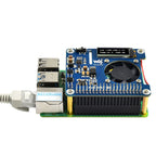 Raspberry Pi Power Over Ethernet Expansion Board PoE HAT 802.3af With Cooling Fan Temperature OLED For Raspberry Pi 3B+ 4B