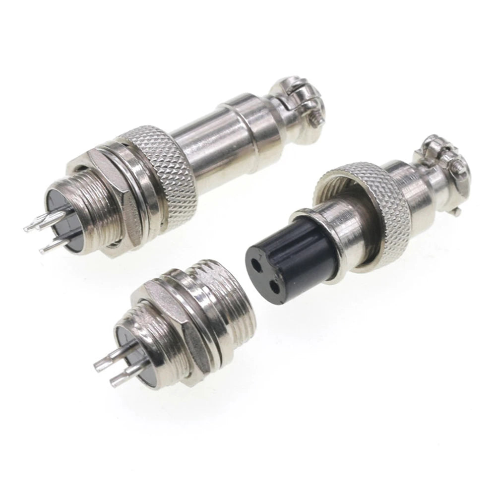 1Set GX12 12mm Circular Aviation Connector 2/3/4/5/6Pin Male Female Panel Mount Plug Socket
