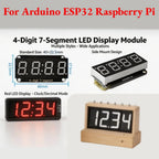 I2C 4-digit 7-segment LED Display Module, Supporting Coexistence of Decimals and Clocks I2C Digital Tube Compatible with HT16K33