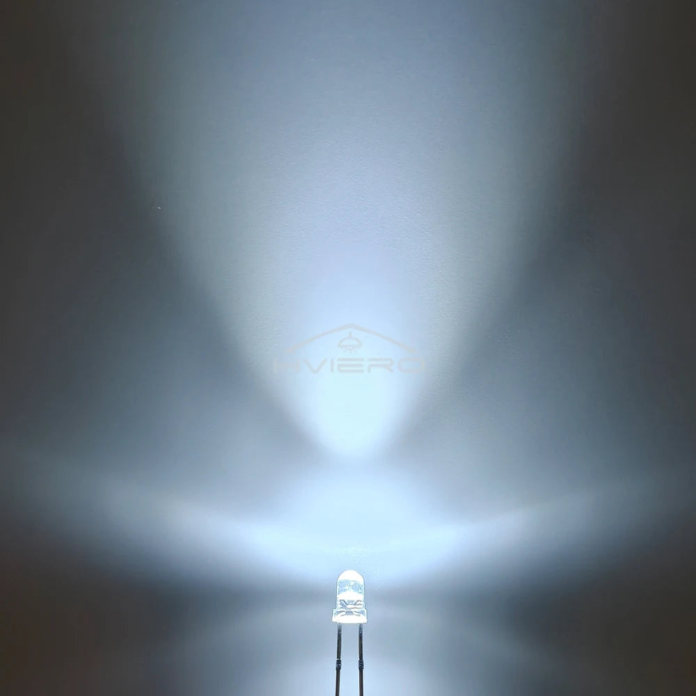 100-1000X 3mm Ball Bulb Led White Green Yellow Blue White Red Ultra Bright Light Emitting Diode Round Head with Edge Short Feet