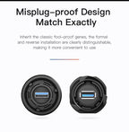 CNLINKO M24 USB 3.0 Panel Mount Waterproof Female Socket 1.8A IP68 5Gbps Data Connector Bayonet Lock for Industrial Automation