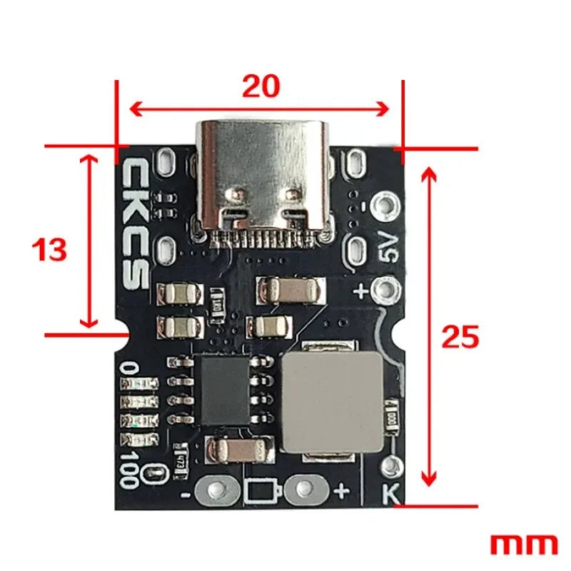 Charge Discharge Module 5V 2A TypeC Boost Converter for 18650 Lithium Battery 2in1 Protection Board Power Module DIY Charger USB