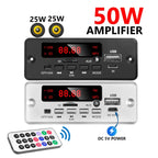 KEBIDU 50W Amplifier Bluetooth MP3 Player DC 12V MP3 Decoder Board Wireless Car Audio Moudle TF AUX FM Radio Charging For Speake